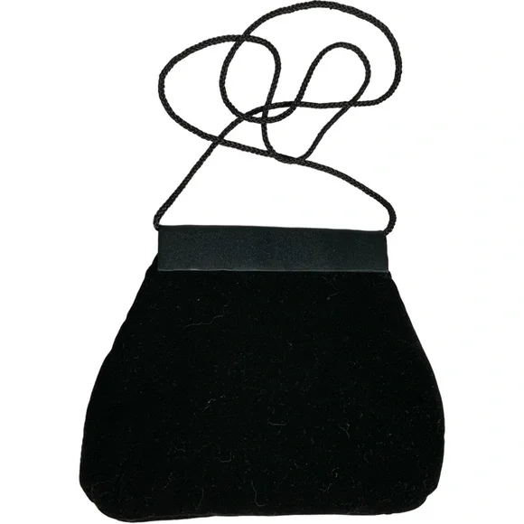 Gorgeous Black Elegant Crossbody with Pearl Decorations - Picture 3 of 7